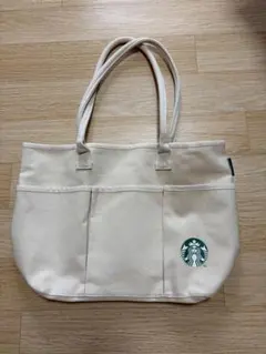 【未使用新品！】Starbucks トートバッグ キャンバス地 アイボリーのサムネイル