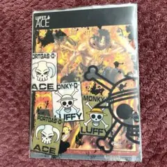 ONE PIECE クリアファイル&BIGポストカードのSET エース&ルフィ