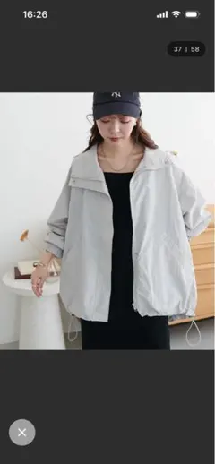 DISCOATライトグレー マウンテンパーカー