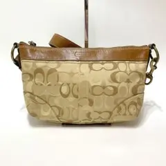 COACH コーチ 2way ショルダーバッグ キャンバス シグネイチャー