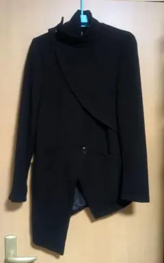 アシンメトリックデザイン 黒 テーラードジャケット