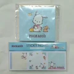 ポチャッコ スクエアメモ 付箋メモパッド 2종 세트