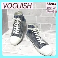 【VOGUISH】メンズ ハイカット スニーカー デニム素材 XL 27cm相当