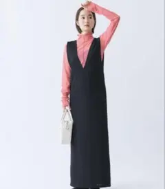 NEUNA ヌナ　2WAY Uネック・Vネックジャンバースカート　MT