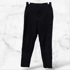 【ユニクロ】テーパードパンツ オフィスカジュアル 黒(S)メンズ 無地 シンプル
