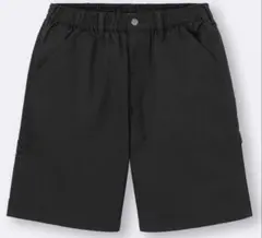ジーユー　GU ペインターハーフパンツ 黒　定番　ショートパンツ　男女兼用　M