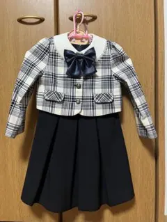 フォーマルドレス チェック柄 黒スカート