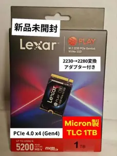 1TB Gen4 M.2 2230 SSD Lexar PLAY