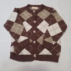 aimohaKIDS　ブラウン系カーディガン　１１０センチ