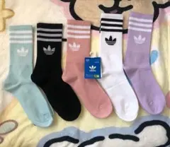 adidas ストライプソックス 5足セット　新品