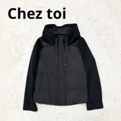 Chez toi ダウン×カットボンディングジャケット ブラック F