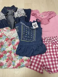 130㎝女の子5点まとめ売り　5点セット　セットアップワンピース