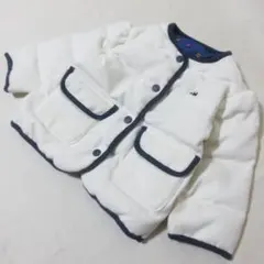 モイモルン　リバーシブル　ダウンコート　ノーカラー　100　■　C213