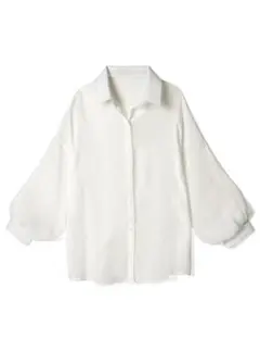 【GRL】ボリュームスリーブシアーオーバーシャツ