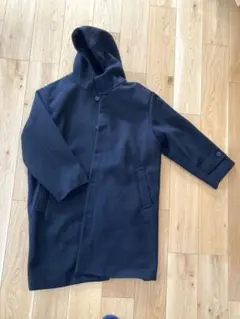 新品未使用 フード付き黒ダッフルコート