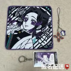 【匿名配送】鬼滅の刃 胡蝶しのぶ ハンドタオル キーホルダー 原作