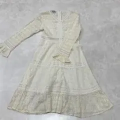 白　ワンピース　きなり　クリーム　韓国