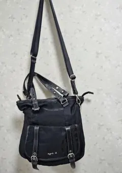 agnes b. アニエスベー 2WAYショルダーブラック