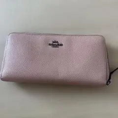 COACH コーチ 長財布 ラウンドファスナー ピンク　レザー 大容量　212