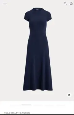 ポロラルフローレン　ロゴ刺繍　マキシ丈ワンピース　ジャージー素材　Sサイズ