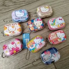 激レア希少ビンテージ】ハローキティミクロ缶キーホルダー9個サンリオ キーチェーン