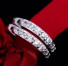 CZダイヤフープピアス　シルバー925 アレルギー対応