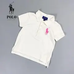 ポロラルフローレン キッズ 半袖ポロシャツ 刺繍 白 100cm*GD273