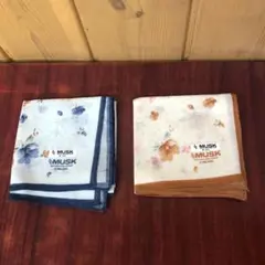 ムスク　ハンカチ　2枚セット　花