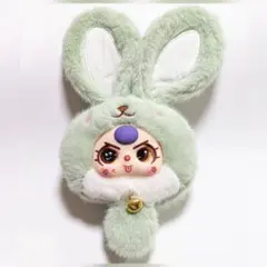 BABYTHREE ストラップ うさぎ 緑 ② キラ目