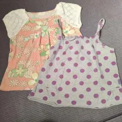 KP stuff 花柄・ドット柄 Tシャツ 2点セット 110cm