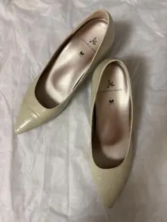 ワコール パンプス ポインテッドトゥ ヒール 5cm 24E 牛革 WIN002