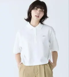 LACOSTE ホワイト ポロシャツ Mサイズ 半袖