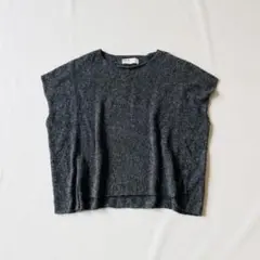 【極美品】evam eva　エヴァムエヴァ　ニット ベスト　シルク混　ワイドのサムネイル