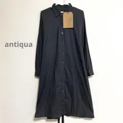 antiqua シャツワンピース　バルーンシルエットワンピース