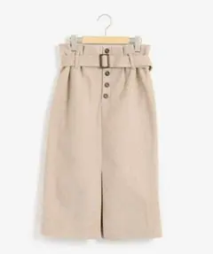 【新品】マジェスティックレゴン フロントボタン Iラインスカート ベージュ M