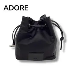 【新品タグ付き】アドーア　ショルダーバッグ　巾着　3way　ブラック×ブルーのサムネイル