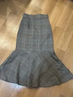 UNITED ARROWS チェック柄フレアスカート