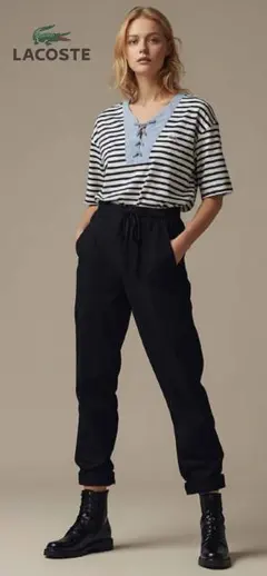 美品 LACOSTE　ラコステ 半袖　シャツ　ボーダー　42 L Tシャツ