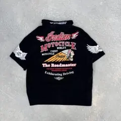 【レア】完売品 3L INDIAN MOTOCYCLE ポロシャツ ブラックのサムネイル