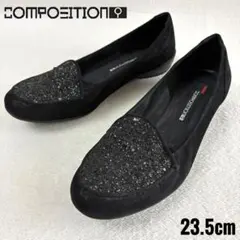 極美品✨コンポジションナイン 23.5 パンプス 黒 ビジュー グリッター ラメのサムネイル