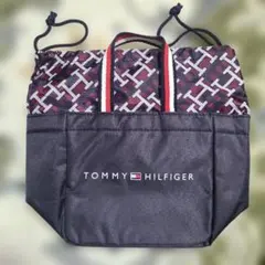 TOMMY HILFIGER トートバッグ ネイビー/レッド　保冷バッグ