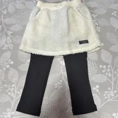 フリーススカートとリブレギンスセット