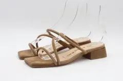 78■ファビオルスコーニ 本革デザインサンダル(36)美品