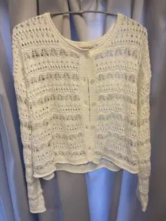 【未使用】GU 透かし編みカーディガン Lサイズ