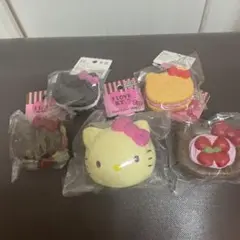 レア　ハローキティ スイーツモチーフ スクイーズ５個セット