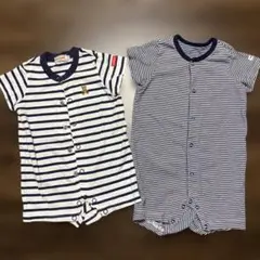 MIKI HOUSE ベビー 半袖ロンパース 70cm 80cm 2点セットのサムネイル