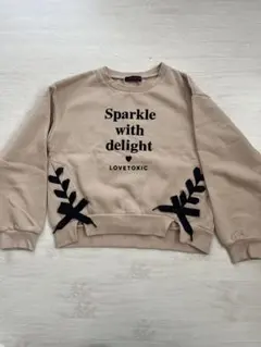 LOVETOXIC ベージュ トレーナー L (160)