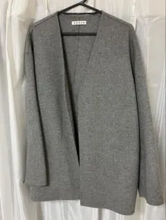 コート ノーカラーコート グレー