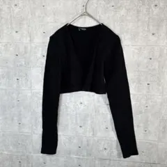 1578 ZARA ザラ クロップドVネック カーディガン M