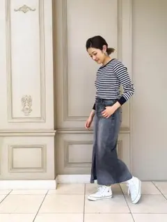 新品未使用　HYKE（ハイク）ボーダー リブ ロングスリーブ カットソー UNITED ARROWS（ユナイテッドアローズ）の「＜HYKE（ハイク